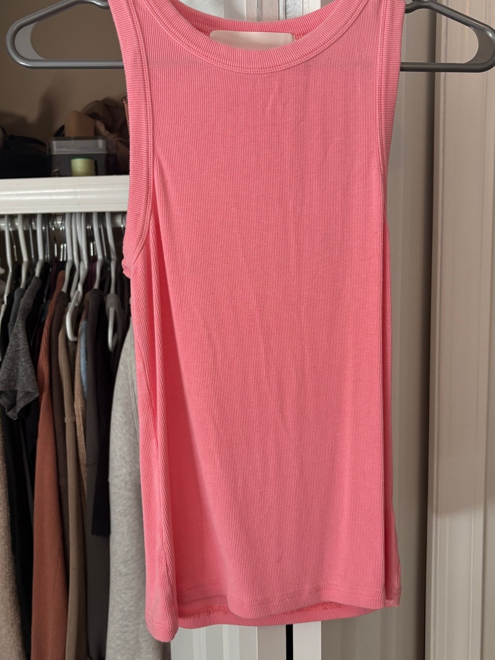 Pink Martini Pink Ribbed Crewneck Tank